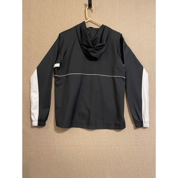 Reebok Jacket Men's Medium Black Hooded Zipper Pockets - Picture 8 of 11